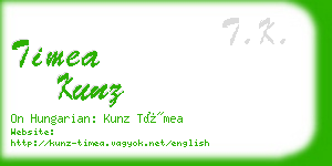 timea kunz business card